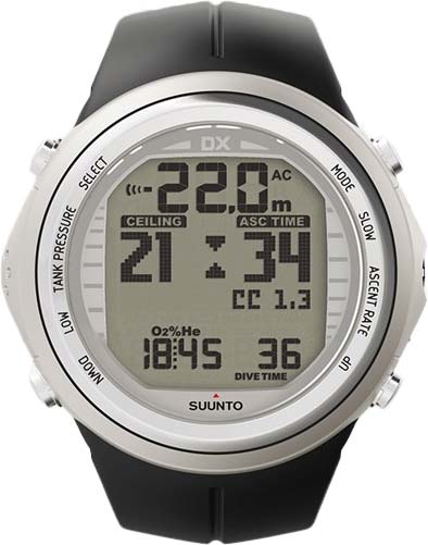 Suunto SS021116000 DX SILVER ELASTOMER W/ USB